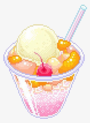 Cute Tumblr Pink Food Png Overlay Fruits - Pixel Art