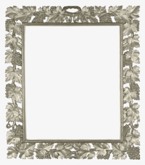 Silver Transparent Png Photo Frame With Vine - Silver Picture Frame Png