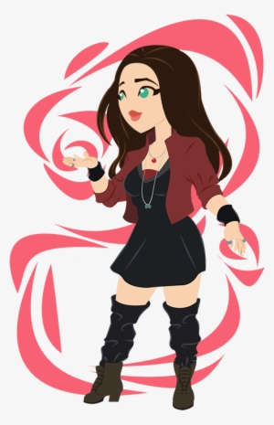 Retro Heroes / / Elizabeth Olsen As The Scarlet - Illustration