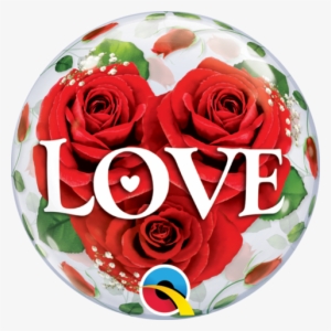 Air Bubbles Love Roses - Love You Heart Flowers