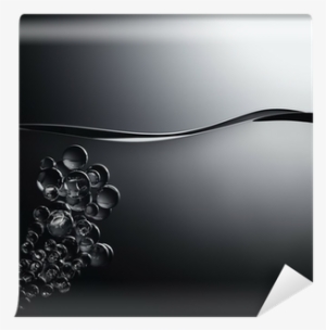 Black Water Waves And Transparent Air Bubbles Wall - Grape