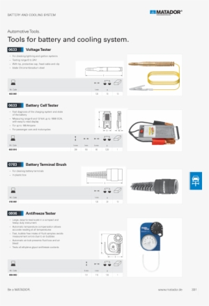 Matador Gmbh & Co. Kg 06330010 Batterietester