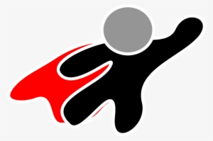 How To Set Use Black & Red Superhero Clipart - Cartoon Superhero Shower Curtain