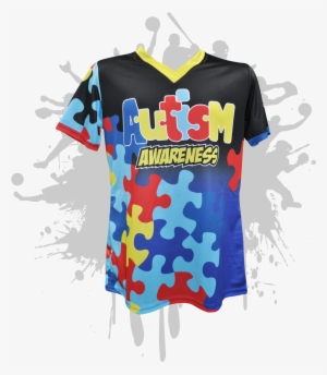 Autism Awareness Womens Full Dye Jersey - Cartoon