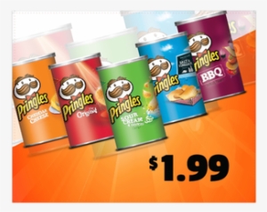 Corrugated Plastic - Pringles 4-flavor 1.42 Oz Resealable Canisters - Variety