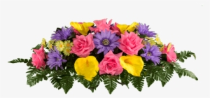 Pink Rose And Yellow Anthurium Mix - Mix Roses Bouquet Png