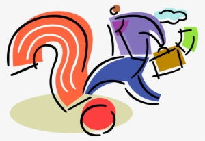 Vector Illustration Of Businessman Seeks Answers To