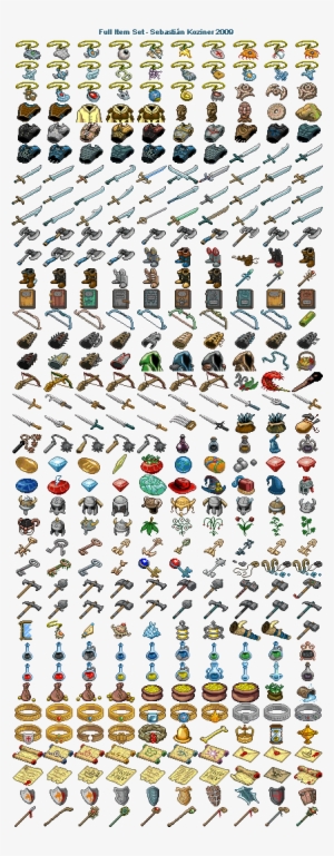 Mazes Of Fate - Items Icons Pixel Art