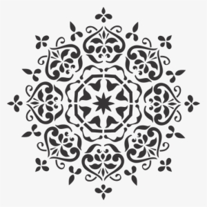 Mandala Stencil 2 Painted Effect - Mandala Stencil