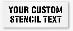 Zoom - Personalize - Polyethylene Floor Stencil, Reusable Polyethylene Stencil,