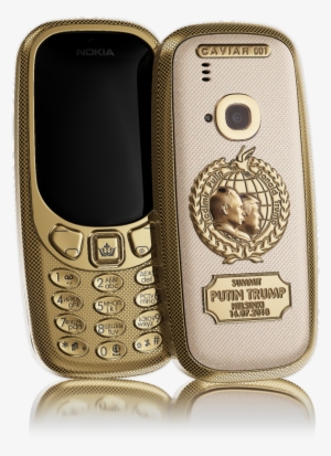 Golden Nokia 3310 Putin-trump Peacemakers By Caviar