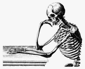 When You Don't Get Invited To The Alpha - Cafepress Thinking Skeleton Tile Coaster