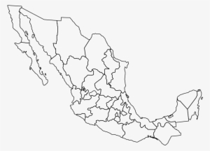 Clipart - Mexique Politique - Mexico Map Outline Png