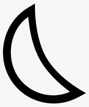 Moon Crescent Phase Outline Vector - Black Outline Of Shapes