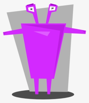 Purple Alien Svg Clip Arts 522 X 599 Px