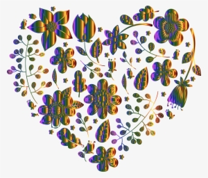 This Free Icons Png Design Of Chromatic Floral Heart
