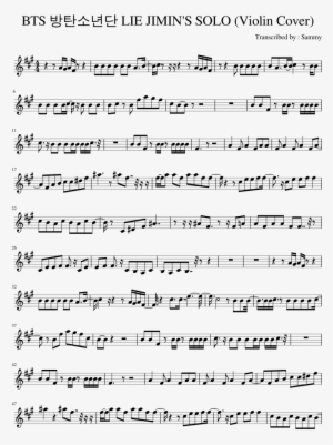 Bts 방탄소년단 Lie Jimin's Solo Sheet Music Composed By - Lie Bts Piano Sheet Music