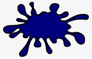 Blue Outline Splat Niih6r Clipart - Blue Splat Clipart