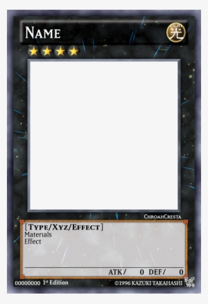 Yu Gi Oh Blank Card Template 6883 - Number 39 Utopia