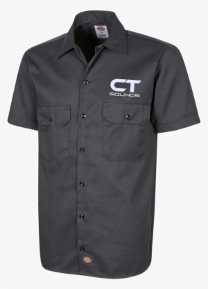Ct Sounds Logo Dickies Men's Short Sleeve Workshirt - Molon Labe. Spartan Helmet. Yellow/black. | Men's Dickies