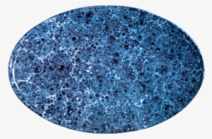 Blue Marble Oval Platter - Circle