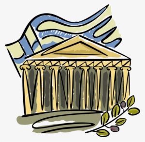 Vector Illustration Of Classical Greece Acropolis Parthenon