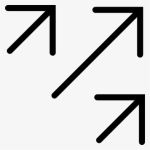 Three Diagonal Right Arrows Pointing Up Vector - Flecha Diagonal Derecha Arriba