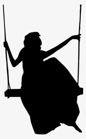 Frau Auf Schaukel Silhouette