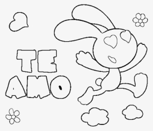 Dibujo De Te Amo Mucho Para Colorear - Palabra Te Amo Para Pintar