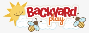 Backyard Play Svg Scrapbook Title Bee Svg File Playing - Backyard Fun Clip Art