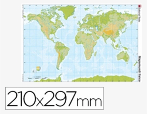 Mapa Mudo Mapamundi Físico Color - World Map
