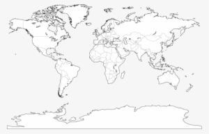 Mapamundi En Blanco Png - World Map Marker