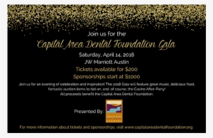 Last Chance To Buy April 14 Gala Tickets - Dentistry