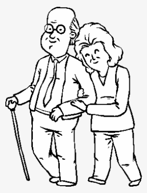 Happy Grandparents Coloring Page - Dibujos De Abuelos Para Dibujar