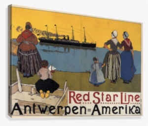 Red Star Line By Henri Cassiers 1899 Vintage Travel - Red Star Line Poster