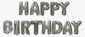 14 Inch Alphabet Balloons Set Happy Birthday Silver - Happy Birthday Balloon Silver Png