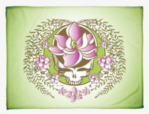 Grateful Dead Green Sugar Magnolia Stealie Coral Fleece - Candd Visionary Grateful Dead - Syf Medium Clear Sticker