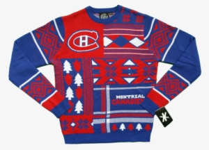 Montreal Canadiens Patchwork Ugly Christmas Sweater - Ugly Sweater Blue Jays
