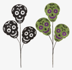 Gerson Company 25" Day Of The Dead Skull Spray Set