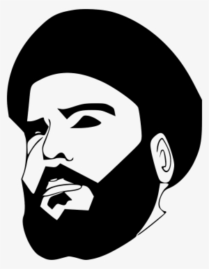 Beard Art Black White Png