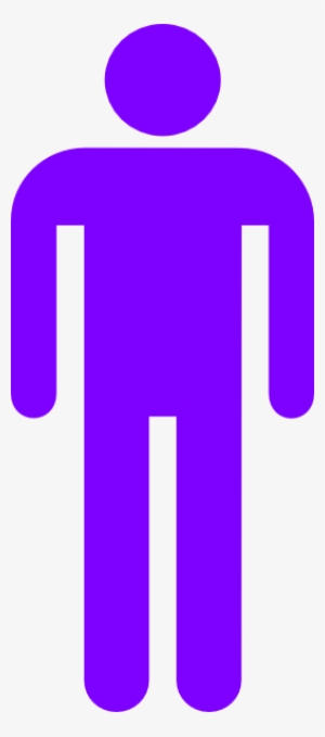 People Silhouette Clipart Stick Figure - Man Icon Png Purple