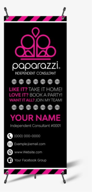 Paparazzi Vertical Banner With X-banner Stand - Paparazzi The Golden Globetrotter Bracelet