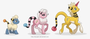 Mysweetqueen, Crossover, Evolution Chart, Flaaffy, - Pony X Pokemon