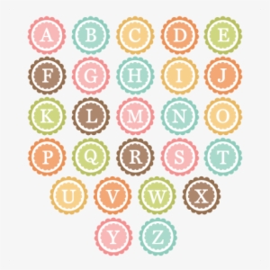 Scallop Circle Monogram Svg Cut Files For Scrapbooking - Cute Letters For Scrapbook