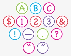 Tcr75402 Multicolor Scallop Circle Letters Image - Circle