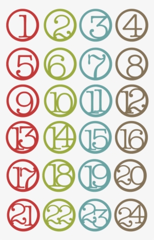 I Just Printed Them On Cardstock And Cut Them Out Using - Christmas Countdown Numbers Png