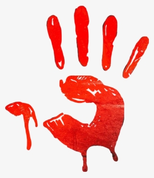 Bloody Hands Handprint Halloweentime Halloween Hallowee - Halloween