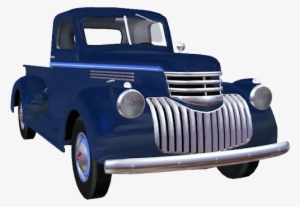 Blue Old Truck2 - Blue