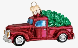Old Truck With Tree Ornament By Old World Christmas