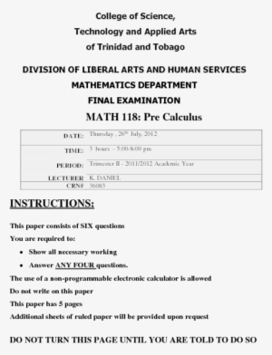 Division Of Liberal Arts And Human Servicesmathematics - Barazaki Residence Pasir Putih
